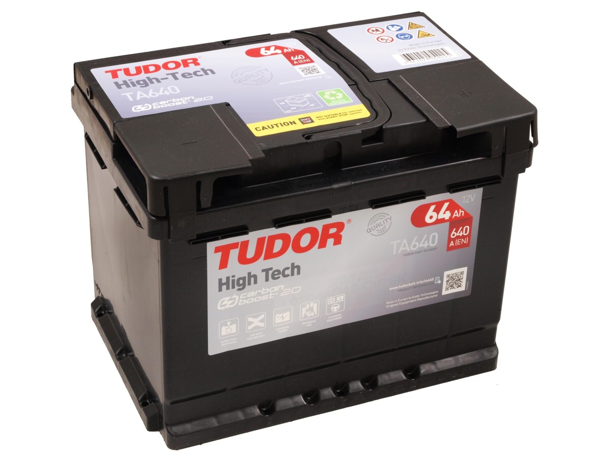 TUDOR HIGH-TECH TA640 12V 64Ah 640A(EN) 242x175x190 0/1 EAN3661024054225